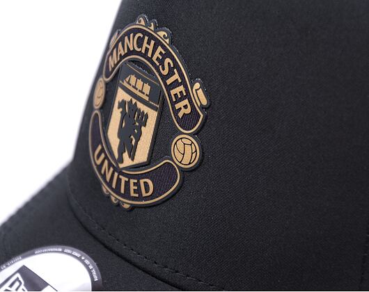 Kšiltovka New Era 9FORTY A-Frame Trucker Black Gold Manchester United FC Black