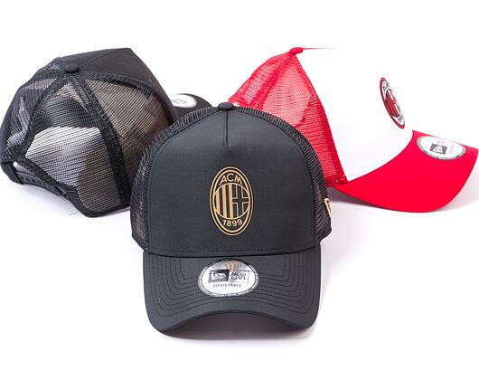 Kšiltovka New Era 9FORTY A-Frame Trucker Black Gold AC Milan Black Black