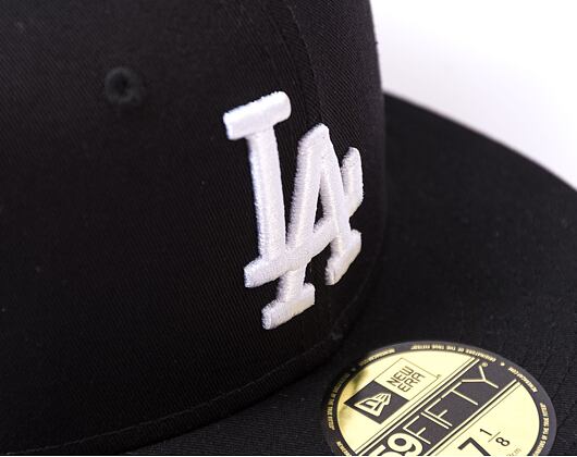 Kšiltovka New Era 59FIFTY MLB Team Side Patch Los Angeles Dodgers Black / White