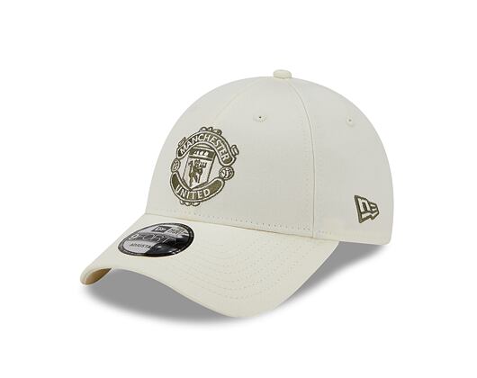 Kšiltovka New Era 9FORTY Seasonal Manchester United FC Off White / New Olive