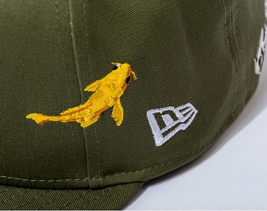 Kšiltovka New Era 9FIFTY MLB Koi Fish Los Angeles Dodgers New Olive / Optic White