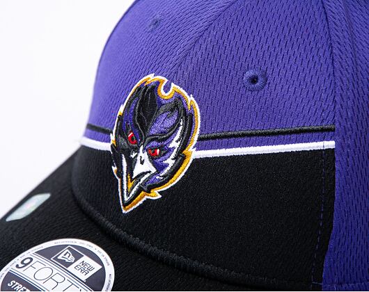 Kšiltovka New Era 9FORTY Stretch-Snap NFL Sideline 23 Baltimore Ravens Team Colors