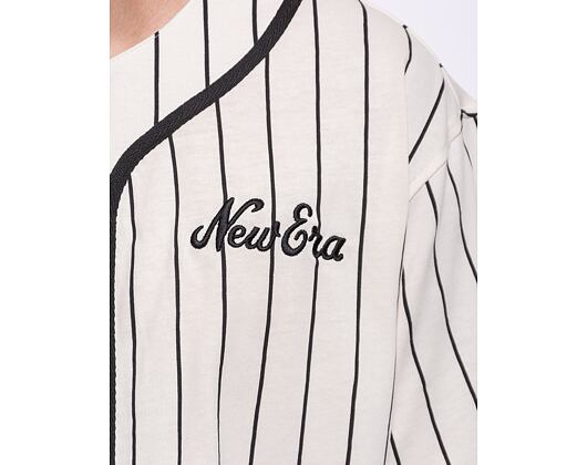 Triko New Era Pinstripe Jersey Off White / Black