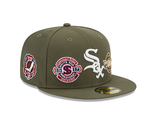 Kšiltovka New Era 59FIFTY MLB 5 Olive WS Chicago White Sox New Olive / White