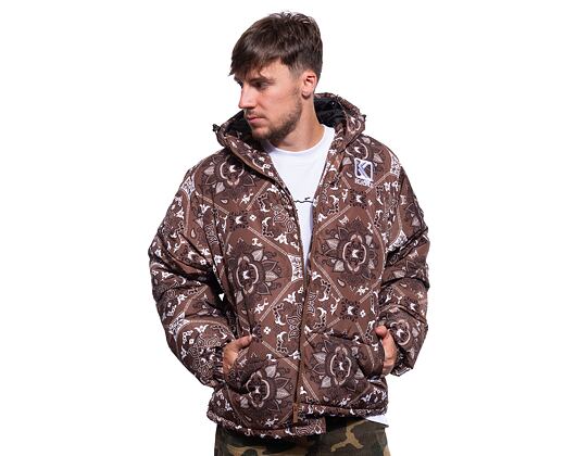 Bunda Karl Kani OG Paisley Puffer Jacket brown