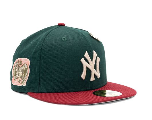Kšiltovka New Era 59FIFTY MLB "Leaf Drop" WS Patch New York Yankees Green / White