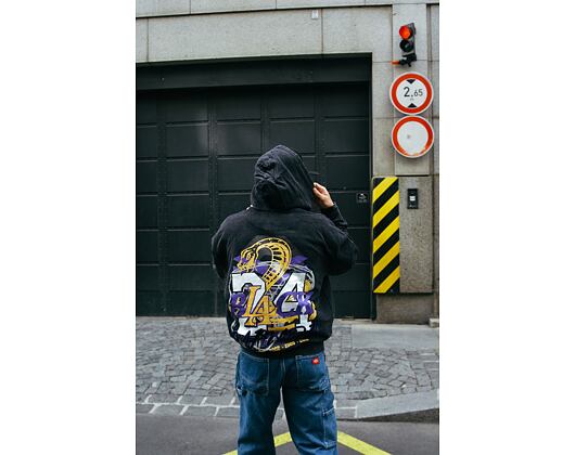 Mikina Adam Wave x Snapbacks Mamba Tribute Acid Washed Oversized Hoody Black