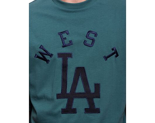 Triko New Era MLB Team Patch Oversized Tee Los Angeles Dodgers Cooperstown Dark Green / Black