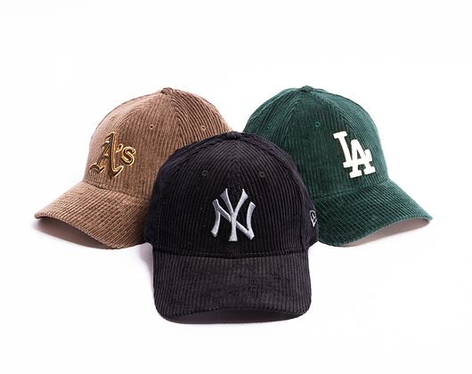 Kšiltovka New Era 9FORTY MLB Wide Cord New York Yankees Black / Pearl Grey