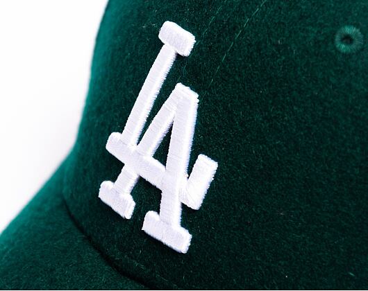 Kšiltovka New Era 9FORTY MLB Melton Wool Essential Los Angeles Dodgers Dark Green / White