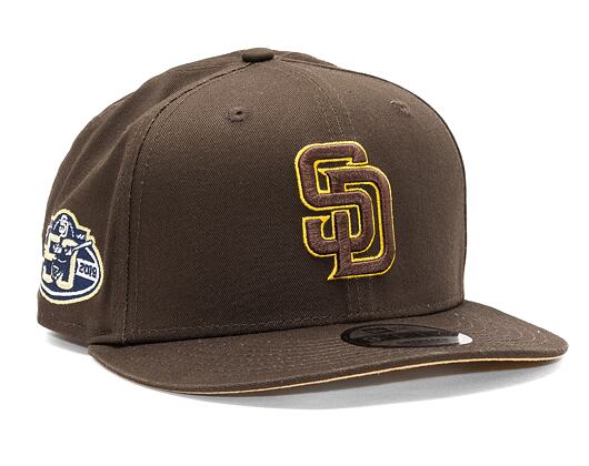 Kšiltovka New Era 9FIFTY MLB Side Patch Script San Diego Padres Dark Brown / Bronze