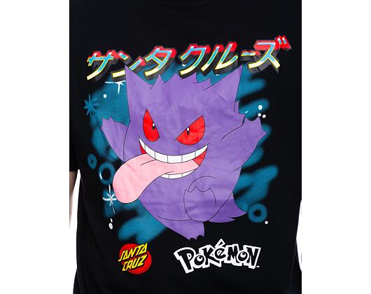 Triko Santa Cruz Pokemon Ghost Type 3 T-Shirt Black