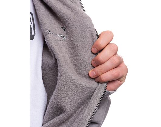 Mikina Karl Kani Small Signature Washed OS Dragon Full Zip Hoodie grey
