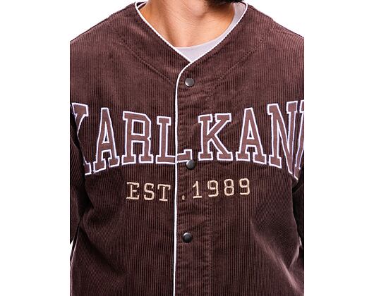 Dres Karl Kani Woven Retro Corduroy Baseball Shirt brown