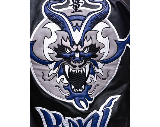 Bunda Karl Kani Bold Full PU Dragon College Jacket black