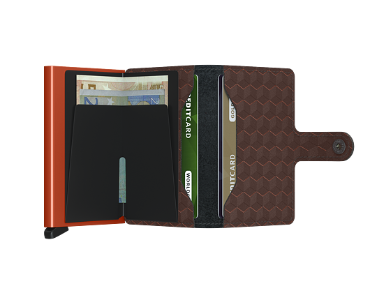Peněženka Miniwallet Secrid Optical Brown-Orange