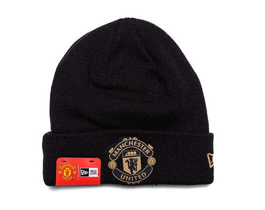 Kulich New Era Black gold Cuff Beanie Manchester United FC Black