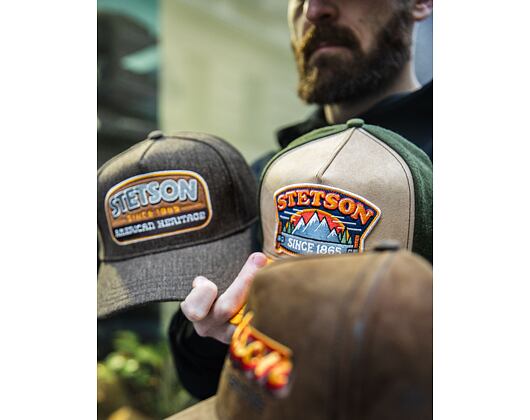 Kšiltovka Stetson Cap Hacksaw Green/Orange