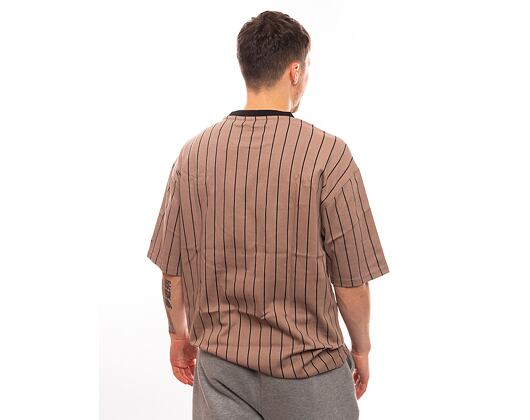 Triko New Era Pinstripe Oversized Tee Ash Brown / Black