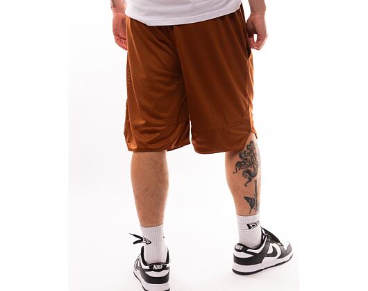 Kraťasy New Era Arch Logo Mesh Shorts - Caramel Brown