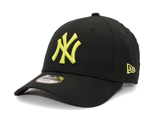 Dětská kšiltovka New Era 9FORTY Kids MLB League Essential New York Yankees Black / Cyber Green