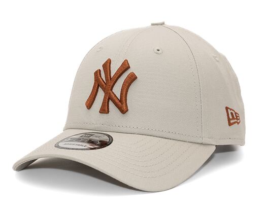 Kšiltovka New Era 9FORTY MLB League Essential New York Yankees Stone / Caramel Brown