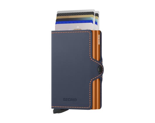 Peněženka Secrid Twinwallet Matte Night Blue & Orange