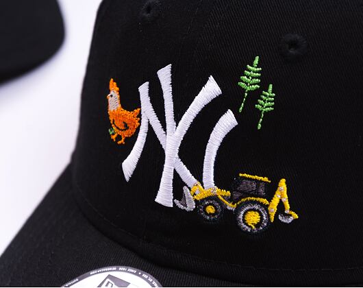 Dětská kšiltovka New Era 9FORTY Kids MLB Icon New York Yankees Black / White