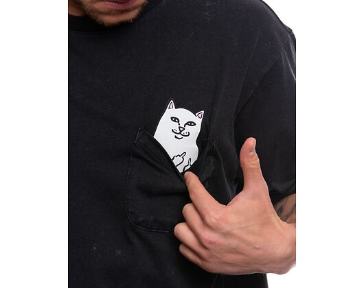 Triko RIP N DIP Lord Nermal Pocket Tee Black Mineral Wash