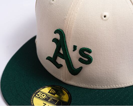 Kšiltovka New Era 59FIFTY MLB Oakland Athletics Retro - Cream White