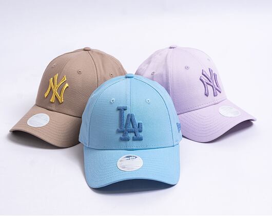 Dámská kšiltovka New Era 9FORTY Womens MLB Metallic Logo Los Angeles Dodgers - Pastel Blue