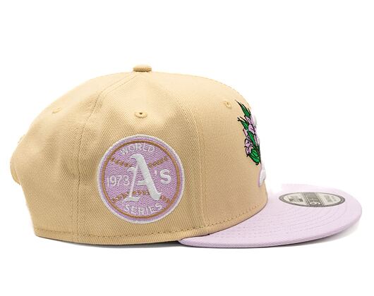 Kšiltovka New Era 9FIFTY MLB Floral Oakland Athletics Retro - Stone / Pastel Lila