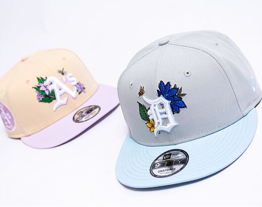 Kšiltovka New Era 9FIFTY MLB Floral Detroit Tigers Retro - Graphite / Pastel Blue