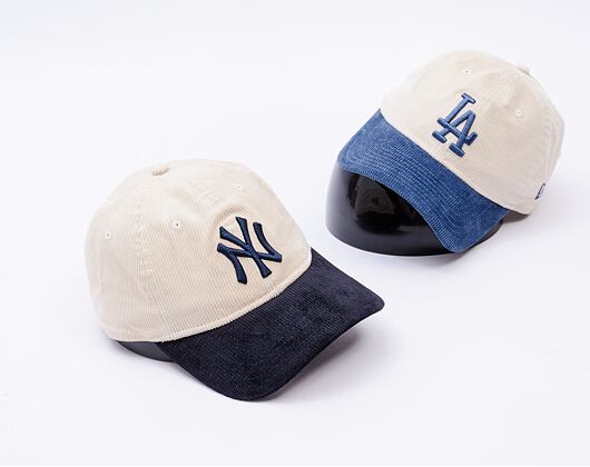 Kšiltovka New Era - MLB Cord 9TWENTY - NY Yankees - Cream / Navy