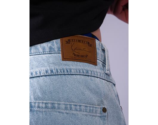 Kalhoty Karl Kani - Og Baggy Five Pocket Flames Denim - bleached blue