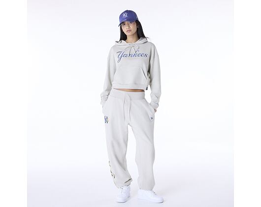 Dámská Mikina New Era - MLB Graphic Crop Hoodie - NY Yankees - Stone