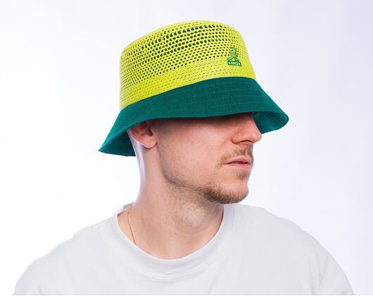 Klobouk Kangol - Double Mesh Lahinch - Sulphur/Masters Green