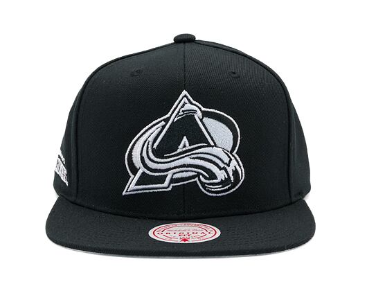 Kšiltovka Mitchell & Ness - Colorado Avalanche - Evergreen Black White Snapback - Black
