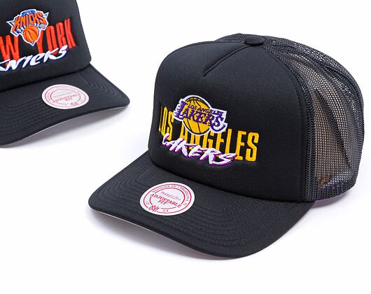 Kšiltovka Mitchell & Ness - Los Angeles Lakers - Year Of The Snake Trucker - Black