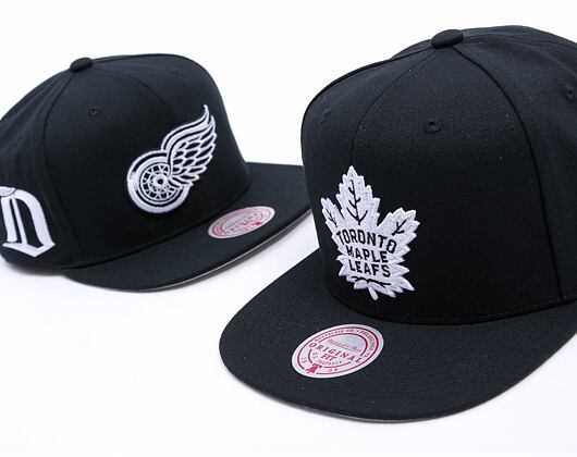 Kšiltovka Mitchell & Ness - Toronto Maple Leafs - Evergreen Black White Snapback - Black