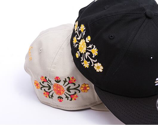 Kšiltovka New Era - MLB Floral 9FIFTY - NY Yankees - Stone / Yellow