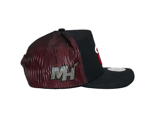 Kšiltovka Mitchell & Ness - NBA Tremor Trucker - Miami Heat - Black