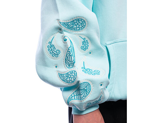 Mikina Karl Kani - Retro Paisley Os Hoodie - Turquoise