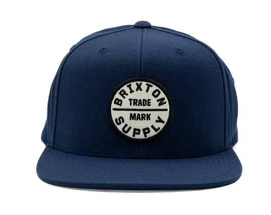 Kšiltovka Brixton - Oath Iii Snapback - Washed Navy/White/Black