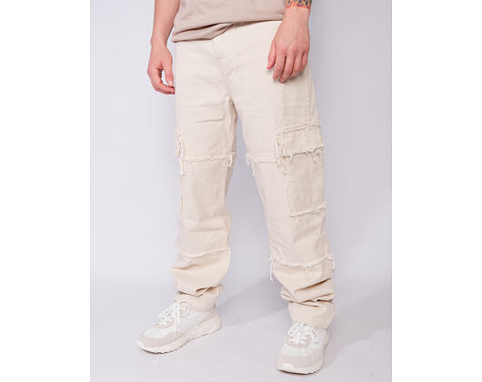 Kalhoty - Og Fringed Baggy Cargo Pants - White