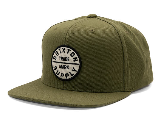 Kšiltovka Brixton - Oath Iii Snapback - Olive Surplus/Whitecap