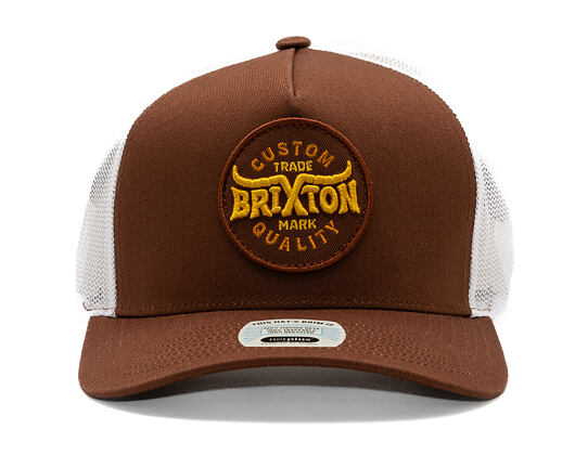 Kšiltovka Brixton - Gibson C Np Mp Trucker Hat - Brown/Off White