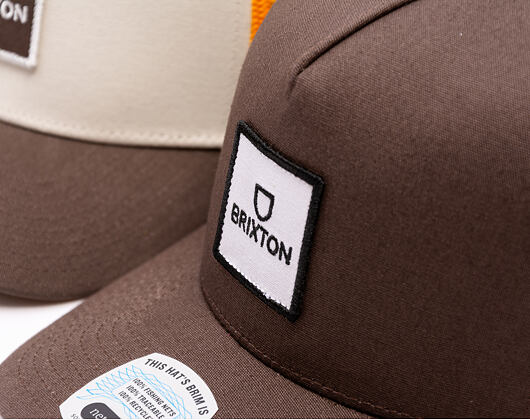 Kšiltovka Brixton - Alpha Block Np C Mp Trucker Hat - Brown/Brown