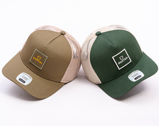 Kšiltovka Brixton - Alpha Block X C Mp Mesh Cap - Ivy Green/Sand
