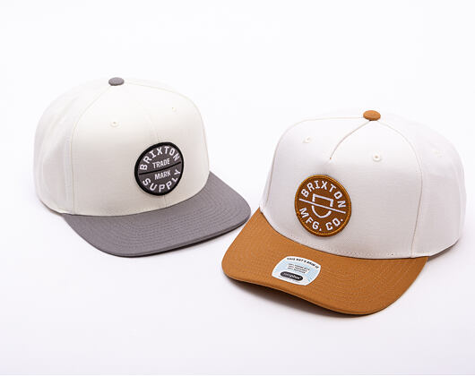 Kšiltovka Brixton - Oath Iii Snapback - Charcoal/Off White